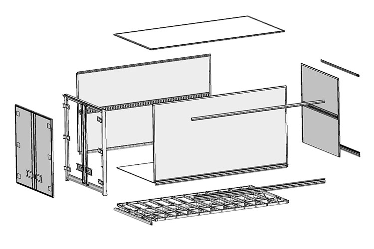 CKD dry van truck