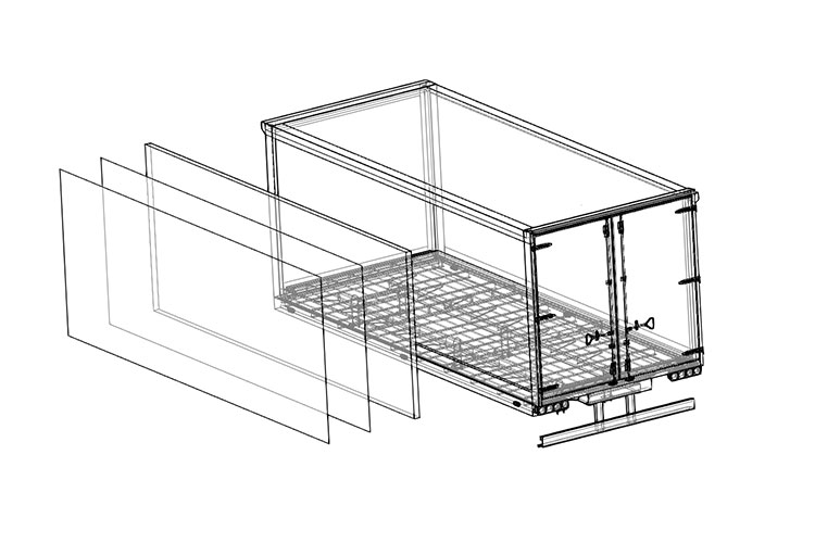 Multi temperature Refrigerated Truck CKD/SKD Kits Design